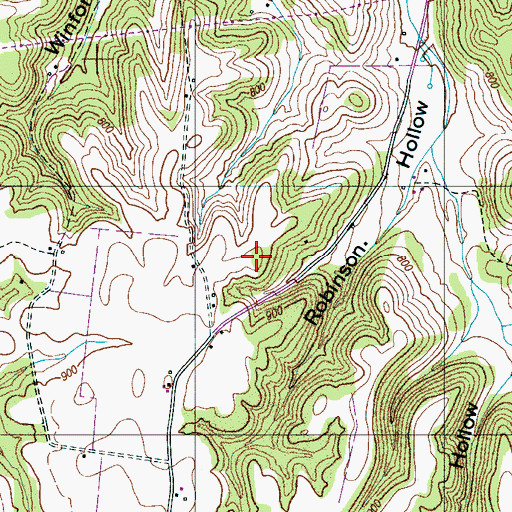 Topographic Map of Baggerly Cemetery, TN