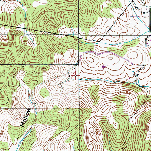 Topographic Map of Beasley Cemetery, TN