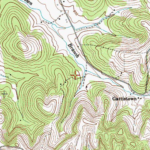 Topographic Map of Brady Cemetery, TN