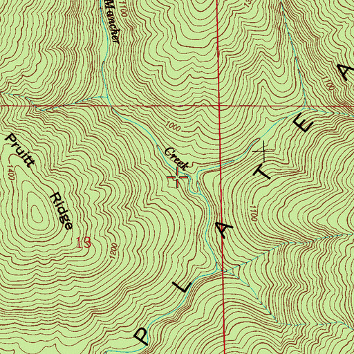Topographic Map of Coon Hollow, AL
