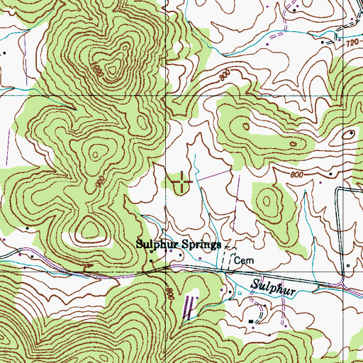 Topographic Map of Childs Cemetery, TN