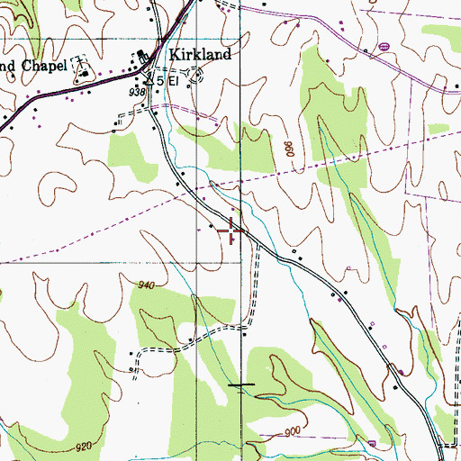 Topographic Map of Cole Cemetery, TN