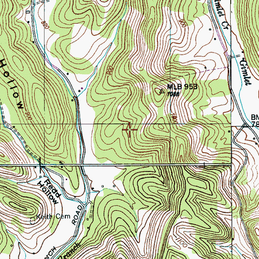 Topographic Map of Colter Cemetery, TN