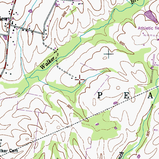 Topographic Map of Davis Cemetery, TN