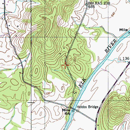 Topographic Map of Dunlap Cemetery, TN