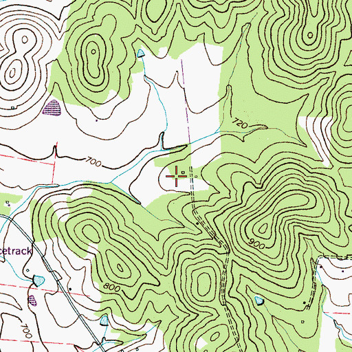Topographic Map of Fayetteville Cemetery, TN