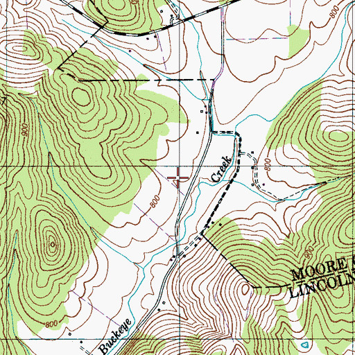Topographic Map of Gase Cemetery, TN