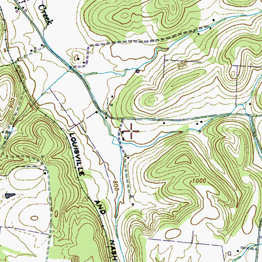 Topographic Map of Golden Cemetery, TN
