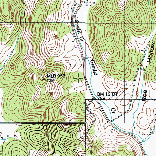 Topographic Map of Groce Cemetery, TN