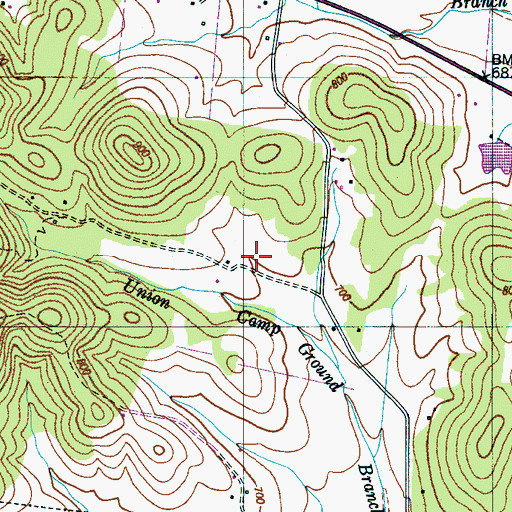 Topographic Map of Hamilton Cemetery, TN