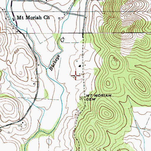 Topographic Map of Holman Cemetery, TN