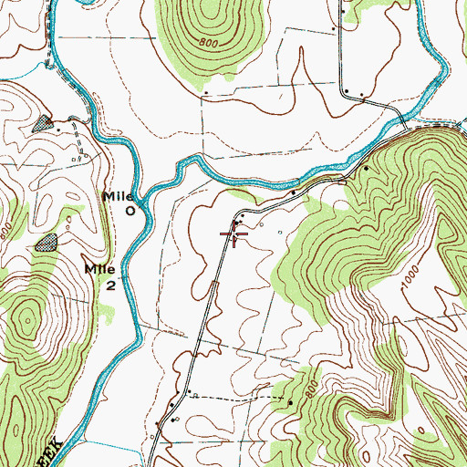 Topographic Map of Howard Cemetery, TN