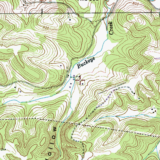 Topographic Map of Hunter Cemetery, TN