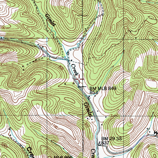 Topographic Map of Jackson Cemetery, TN