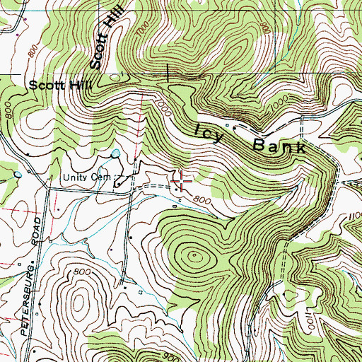 Topographic Map of Kimes Cemetery, TN