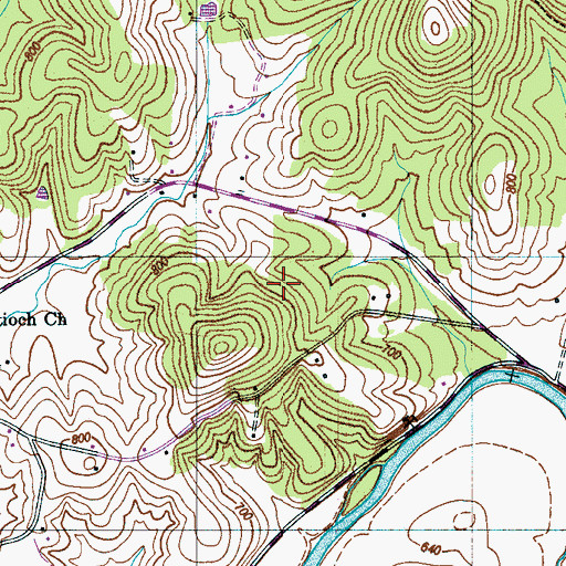Topographic Map of Lay Cemetery, TN