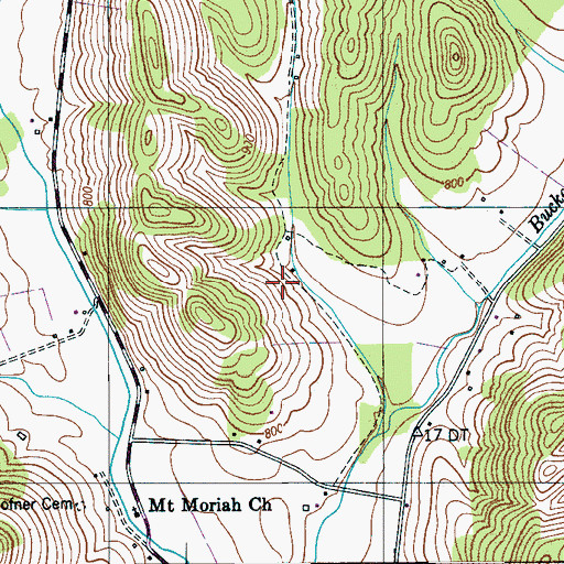 Topographic Map of Logan Cemetery, TN