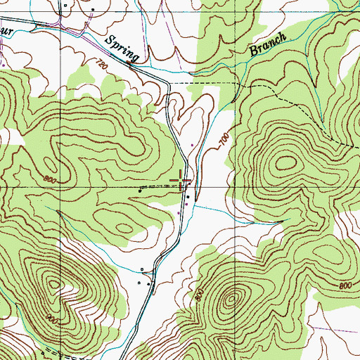 Topographic Map of Martin-Chitwood Cemetery, TN