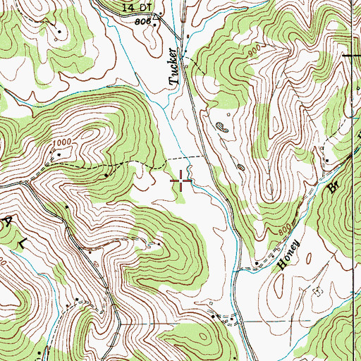 Topographic Map of McClure Cemetery, TN