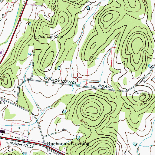 Topographic Map of McDaniel Cemetery, TN