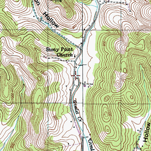 Topographic Map of McGee-Waggoner Cemetery, TN