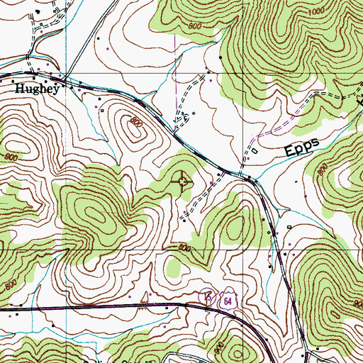 Topographic Map of McLean Cemetery, TN