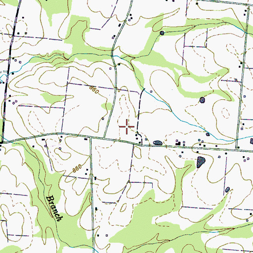 Topographic Map of Patterson Cemetery, TN