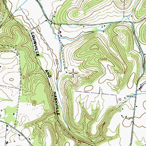 Topographic Map of Pryor Cemetery, TN