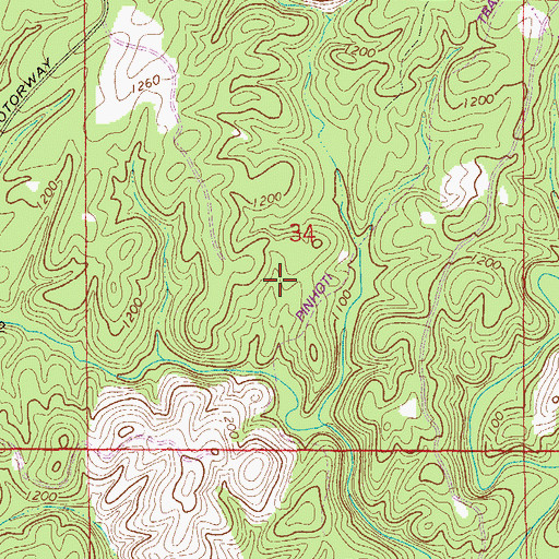 Topographic Map of Laurel Shelter-Forest Service Facility, AL