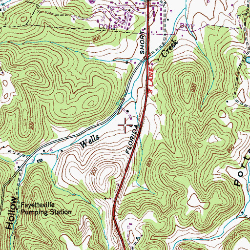 Topographic Map of Smith Cemetery, TN