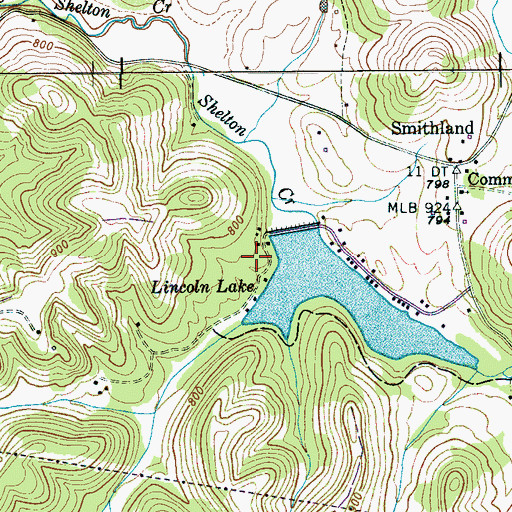 Topographic Map of Smith Cemetery, TN
