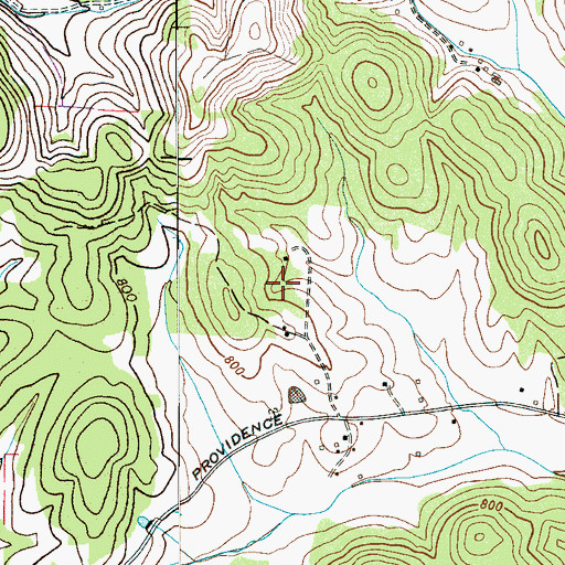 Topographic Map of Solomon Cemetery, TN