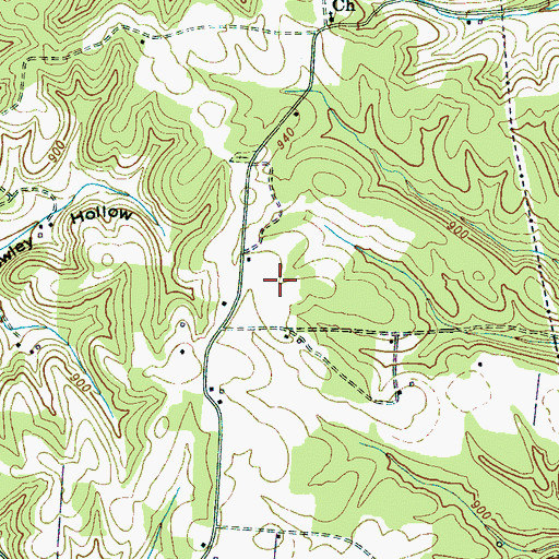 Topographic Map of Taylor Cemetery, TN