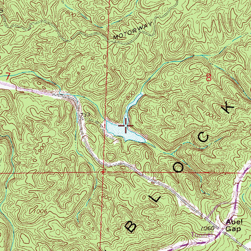 Topographic Map of Morgan Lake, AL