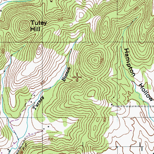 Topographic Map of Turney-Jacob Cemetery, TN