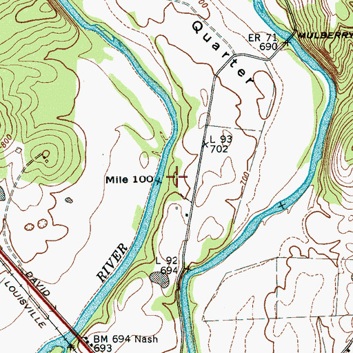 Topographic Map of Webb Cemetery, TN