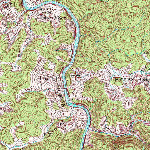 Topographic Map of Green Cemetery, TN