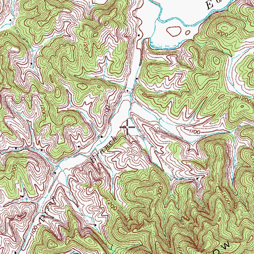 Topographic Map of Howard-Campbell Cemetery, TN