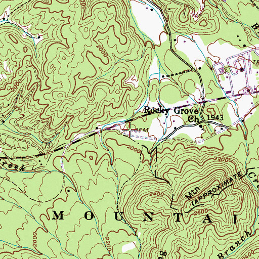 Topographic Map of McCarter-Williams Cemetery, TN