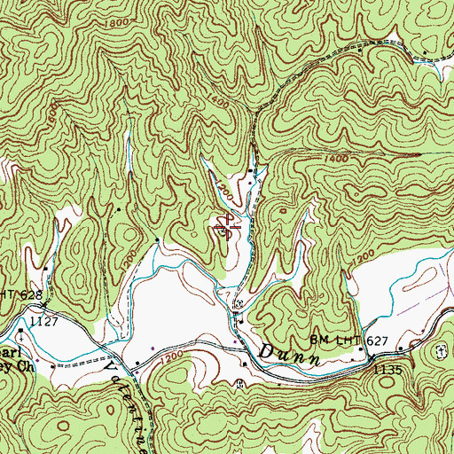Topographic Map of McMahan Cemetery, TN