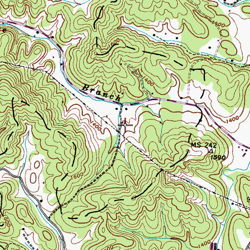 Topographic Map of McMahan Cemetery, TN