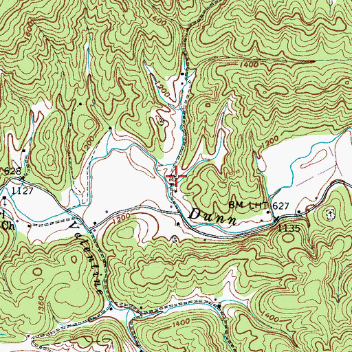 Topographic Map of Miller Cemetery, TN