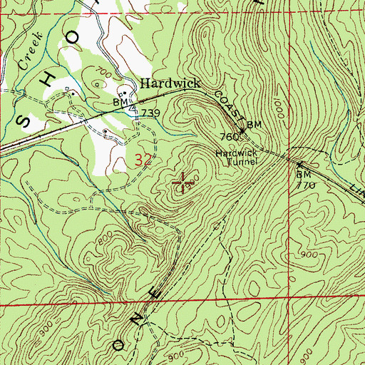 Topographic Map of Backbone Mountain, AL