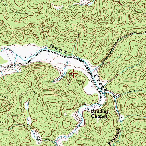 Topographic Map of Proffitt Cemetery, TN