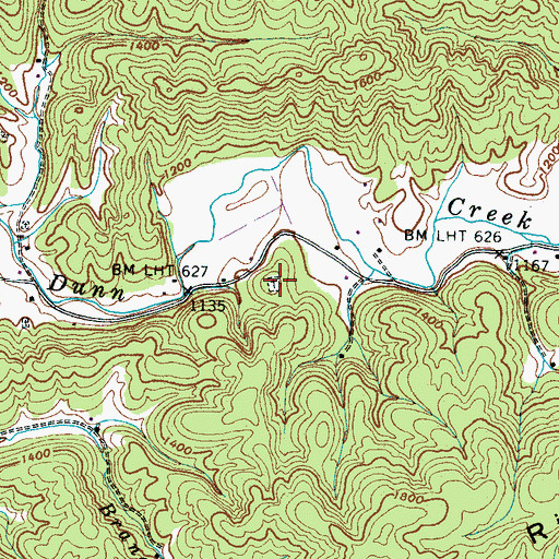 Topographic Map of Proffitt Cemetery, TN