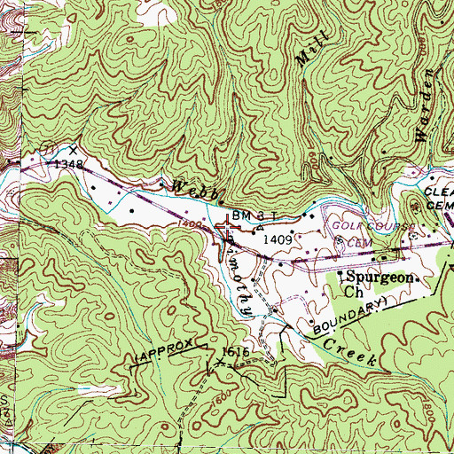 Topographic Map of Shults-Whaley Cemetery, TN