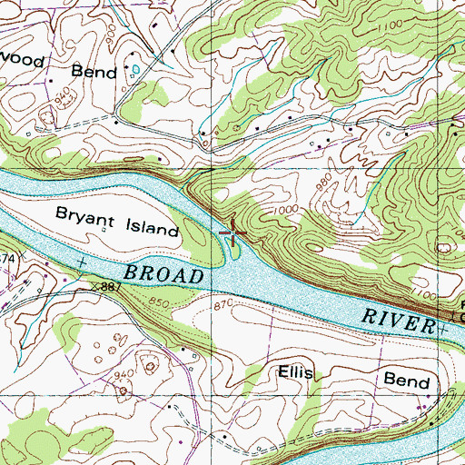 Topographic Map of The Gallops, TN