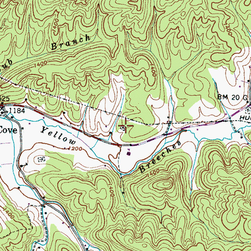 Topographic Map of Williams Cemetery, TN