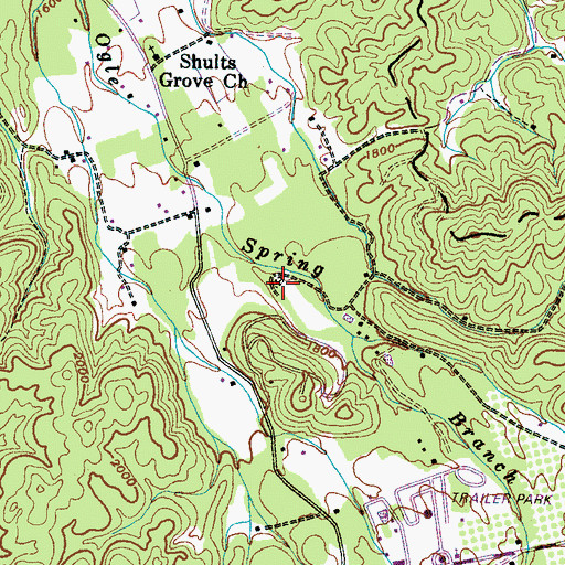 Topographic Map of Williams Cemetery, TN