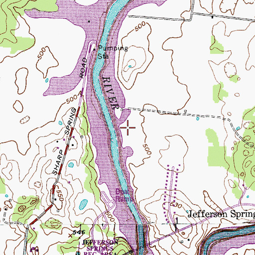 Topographic Map of Adkerson Cemetery, TN